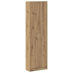 Berkfield Home Wardrobe Artisan Oak 55x25x189 cm Engineered Wood in Brown - Size: 55 x 25 x 189 cm - thumbnail 3