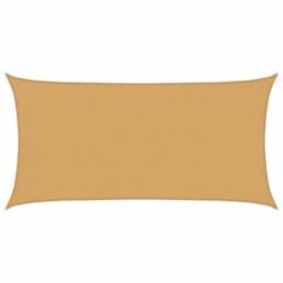 Berkfield Home Sunshade Sail 160 g/m¬≤ Rectangular Sand 4x7 m HDPE in Yellow - thumbnail 2