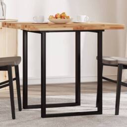 Berkfield Home Table Top Square 80x80x4 cm Solid Wood Acacia in Brown - Size: 80 x 80 x 4 cm - thumbnail 2