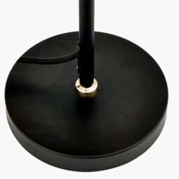 Ruma Retro Glass Ball & Metal Table Lamp Industrial Art Deco Design in Black - thumbnail 5