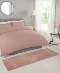 The Linen Consultancy TLC 5 Star Hotel Concept Luxury Faux Fur Blush Rug in Pink - Size: 60 cm x 100 cm - thumbnail 2