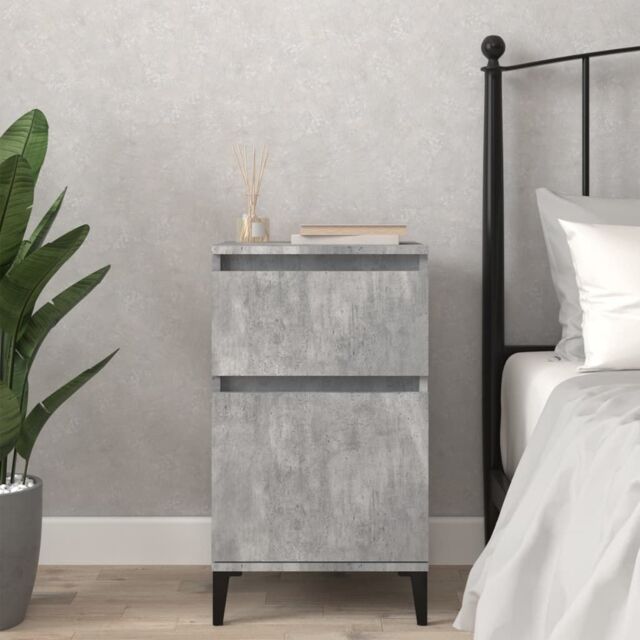 Berkfield Home Bedside Cabinet Concrete Grey 40x35x70 cm - Size: 40 x 35 x 70 cm - image 1