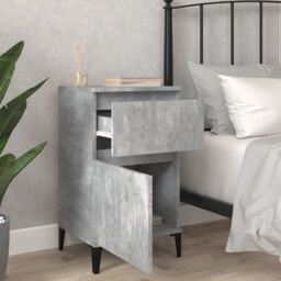 Berkfield Home Bedside Cabinet Concrete Grey 40x35x70 cm - Size: 40 x 35 x 70 cm - thumbnail 3