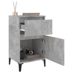 Berkfield Home Bedside Cabinet Concrete Grey 40x35x70 cm - Size: 40 x 35 x 70 cm - thumbnail 5