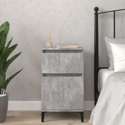 Berkfield Home Bedside Cabinet Concrete Grey 40x35x70 cm - Size: 40 x 35 x 70 cm