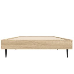 Berkfield Home Bed Frame Sonoma Oak 75x190 cm Small Single Engineered Wood in Brown - thumbnail 6