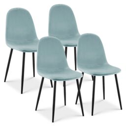Bravich LTD Ron Velvet Dining Chair in Blue - thumbnail 4
