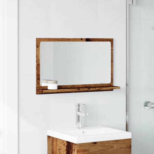 Berkfield Home Durable Bathroom Mirror Cabinet Old Wood 60x11x37 cm Engineered Wood in Brown - Size: 60 x 11 x 37 cm - image 1