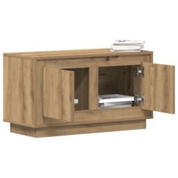 Berkfield Home TV Cabinet Artisan Oak 80x35x45 cm Engineered Wood in Brown - Size: 80 x 35 x 45 cm - thumbnail 3