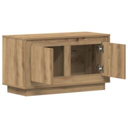 Berkfield Home TV Cabinet Artisan Oak 80x35x45 cm Engineered Wood in Brown - Size: 80 x 35 x 45 cm - thumbnail 5