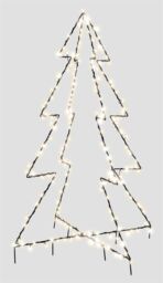 Xmas Haus 1.50m 240 Warm White Led 3D Garden Tree in Black - Size: 1 Pack - thumbnail 2