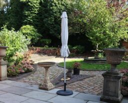 Royalcraft 2.7m Crank & Tilt LED Strip Parasol (38mm Pole, 8 Ribs) in Ivory - thumbnail 6