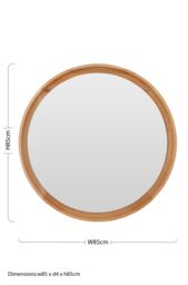 Orsina Mid Century Round Wall Mirror, Stylish Design Hallway Mirror For Livingroom, Elegant Modern Wall Mirror in Brown - thumbnail 6