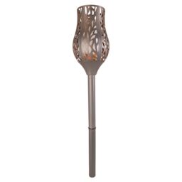 mysmartbuy Battery Powered Grey Metal Tulip Torch - Weatherproof Outdoor Garden Flame Effect LED Stake Light with Remote - H91.5 x 15cm - thumbnail 4