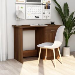 Berkfield Home Desk Brown Oak 100x50x76 cm Engineered Wood - Size: 100 x 50 x 76 cm