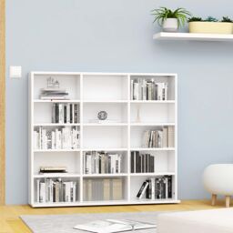Berkfield Home CD Cabinet White 102x23x89.5 cm Engineered Wood