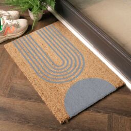 Artsy Mats Grey Abstract Half Moon Doormat - Size: 40 cm x 60 cm - thumbnail 3