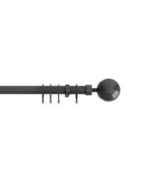 New Edge Blinds 22-25mm - Finesse Ball End Metal Curtain Pole Set - Gun Metal Grey in Dark Grey - Size: 170 cm - 300 cm - thumbnail 1
