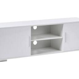 Wyld and Coco TV Stand - White MDF Cabinet with Metal Legs and Cable Management - thumbnail 2