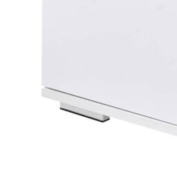 Wyld and Coco TV Stand - White MDF Cabinet with Metal Legs and Cable Management - thumbnail 8