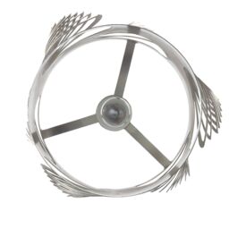 Happy Homewares Modern Solid Metal Easy Fit Pendant Shade with Laser Cut Leaves in Metallic Silver - thumbnail 5