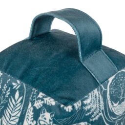 Furn Winter Woods Animal Velvet Door Stop in Midnight - thumbnail 2
