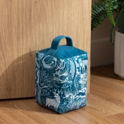 Furn Winter Woods Animal Velvet Door Stop in Midnight - thumbnail 4