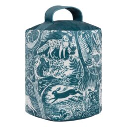 Furn Winter Woods Animal Velvet Door Stop in Midnight - thumbnail 1
