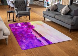 Benjamin Tate Design Vintage Pinky Cow Rug in Natural - Size: Large - thumbnail 2
