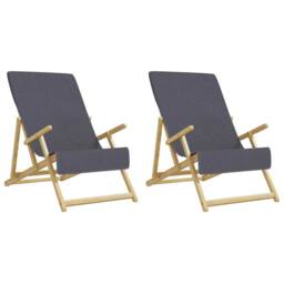Berkfield Home Soft Beach Towels 2 pcs Anthracite 60x135 cm Fabric 400 GSM in Charcoal - thumbnail 4
