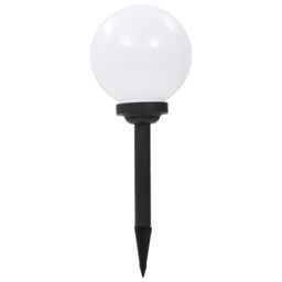 Berkfield Home Outdoor Solar Lamps 3 pcs LED Spherical 20 cm RGB in White - thumbnail 2