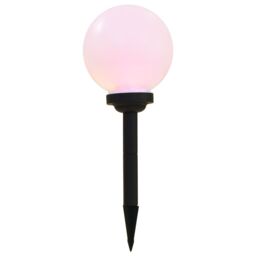 Berkfield Home Outdoor Solar Lamps 3 pcs LED Spherical 20 cm RGB in White - thumbnail 5
