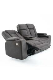 More4Homes Ashton Electric Recliner 2+3 Seater Sofa Set Technology Fabric With Speakers & Usb-C Charging in Grey - thumbnail 3