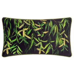 Wylder Nature Braywick Willow Velvet Piped Cushion - Size: 30 cm x 50 cm