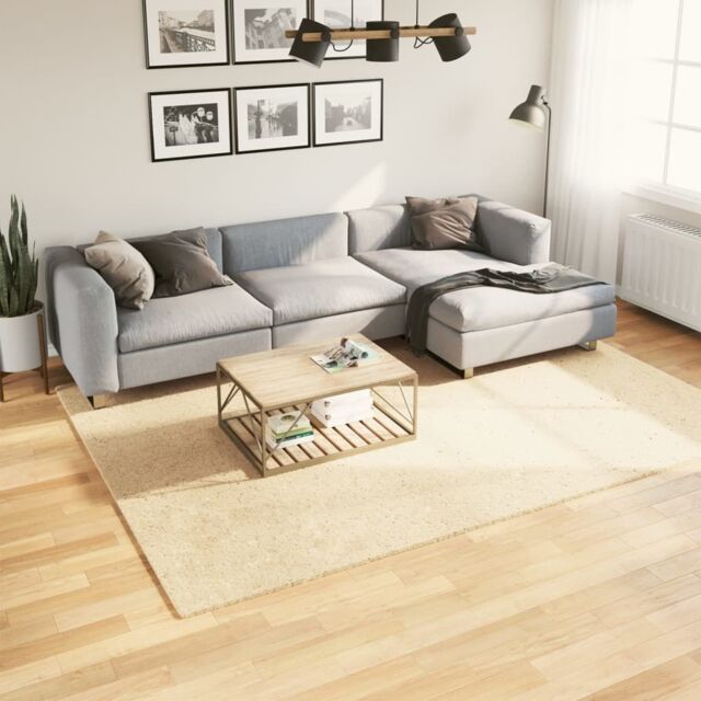 Berkfield Home Rug HUARTE Short Pile Soft & Washable Cream 200x280 cm - Size: Medium - image 1
