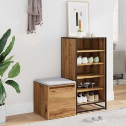 Berkfield Home Box Drawer Artisan Oak 40.5x40x40 cm Engineered Wood in Brown - thumbnail 3