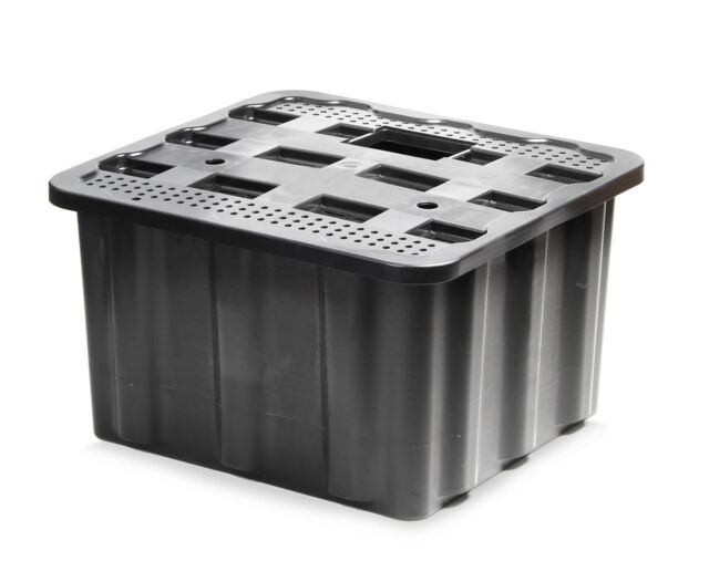 Primrose Heavy Duty Black Plastic Reservoir Water Feature Base Container 110L in True Black - image 1