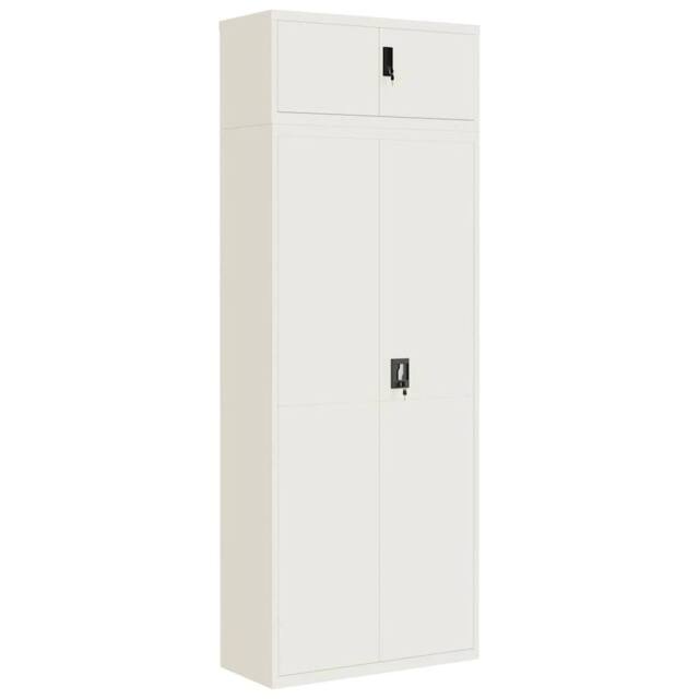 Berkfield Home File Cabinet White 90x40x240 cm Steel - Size: 90 x 40 x 240 cm - image 1