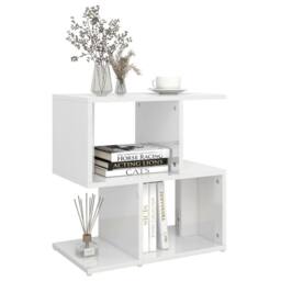Berkfield Home Elegant Bedside Cabinets 2 pcs High Gloss White 50x30x51.5 cm Eng - thumbnail 4