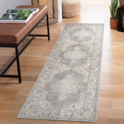 Desire Rugs Maia Washable Orchid Floral Traditional Area Rug Non-Slip -Living Room in Grey - Size: 120 cm x 180 cm - thumbnail 5