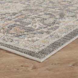 Desire Rugs Maia Washable Orchid Floral Traditional Area Rug Non-Slip -Living Room in Grey - Size: 120 cm x 180 cm - thumbnail 4