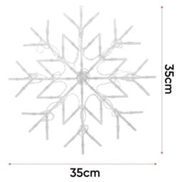 VOGREX Multicoloured 50 LED WINDOW SNOWFLAKE Fairy Light Up - thumbnail 2