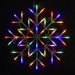 VOGREX Multicoloured 50 LED WINDOW SNOWFLAKE Fairy Light Up - thumbnail 1