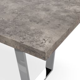 More4Homes Aria 4-6 Seater Dining Table w Chrome Legs in Grey - thumbnail 4