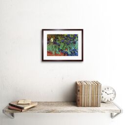 "Artery8 Wall Art Print Van Gogh Irises Artwork Framed 9X7 Inch in Brown - Size: W7"" x H9""" - thumbnail 2