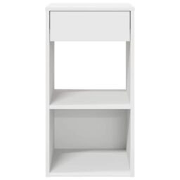 Berkfield Home Bedside Cabinets with Drawer 2 pcs White 35x34x66.5 cm - thumbnail 4