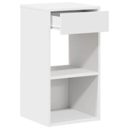 Berkfield Home Bedside Cabinets with Drawer 2 pcs White 35x34x66.5 cm - thumbnail 6