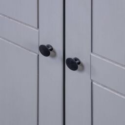Berkfield Home Wardrobe Grey 80x50x171.5 cm Solid Pine Panama Range - thumbnail 5