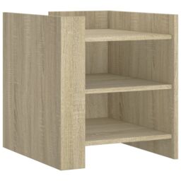 Berkfield Home Bedside Cabinet Sonoma Oak 45x50x50 cm Engineered Wood in Brown - Size: 45 x 50 x 50 cm - thumbnail 2