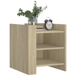 Berkfield Home Bedside Cabinet Sonoma Oak 45x50x50 cm Engineered Wood in Brown - Size: 45 x 50 x 50 cm - thumbnail 3